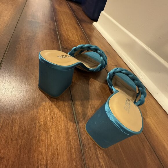 Soda Shoes – SHAUNA-S Heeled Sandals • Teal • Women’s 6.5 - Picture 6 of 7